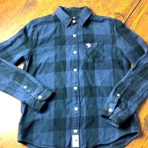 Abercrombie Kids boys 13/14 plaid button down